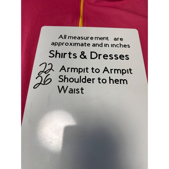 Nike Golf Dri-Fit Womens Pink & Yellow Short Sleeve 1/4 Zip Pullover XL - Picture 10 of 10